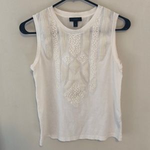 J Crew white blouse / sleeveless shirt